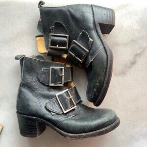 Frye & Co dbl buckle sabrina leather boots